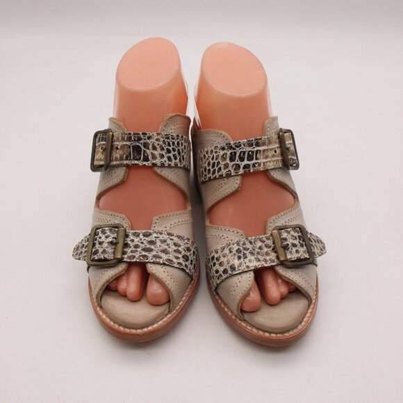 Freebird by Steven Caprice Women’s Size US 6 Gray Leather Block Heel Sandals - Picture 2 of 10